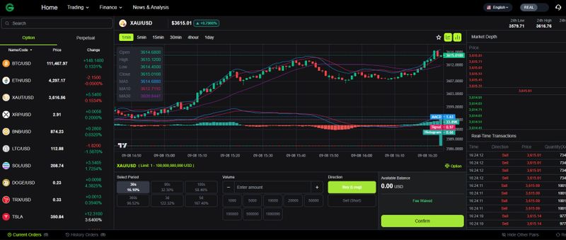Granitemarketing的Webtrader界面