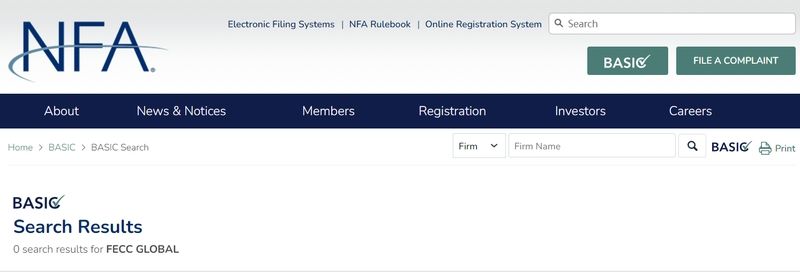 Fecc Global在NFA上没有任何注册信息