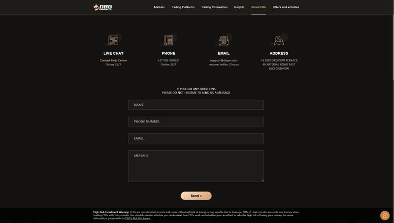 DBG Markets的联系方式