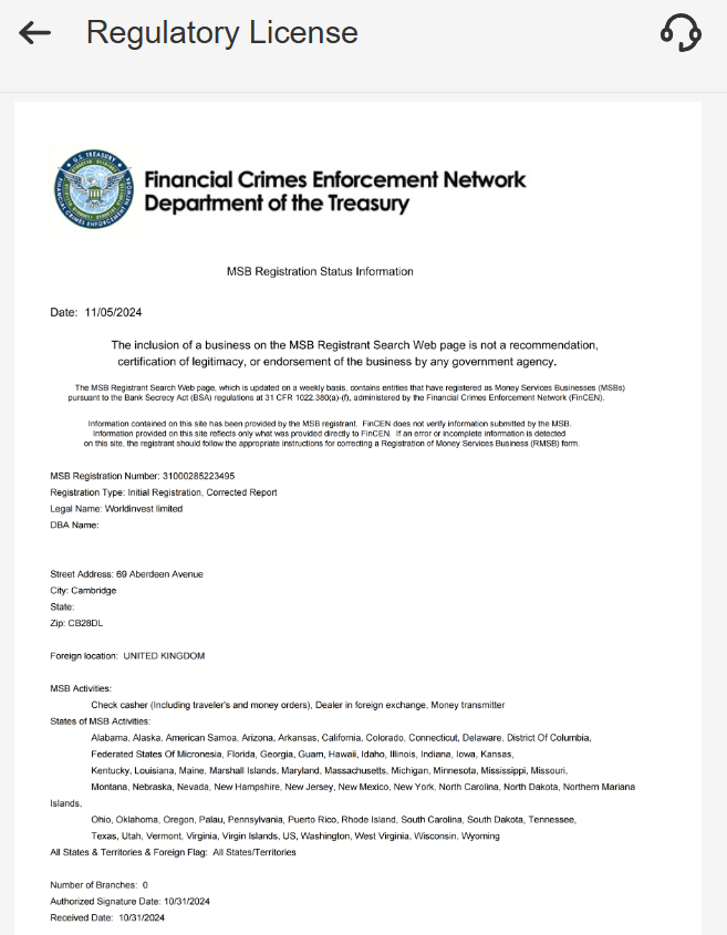 Regulatory License