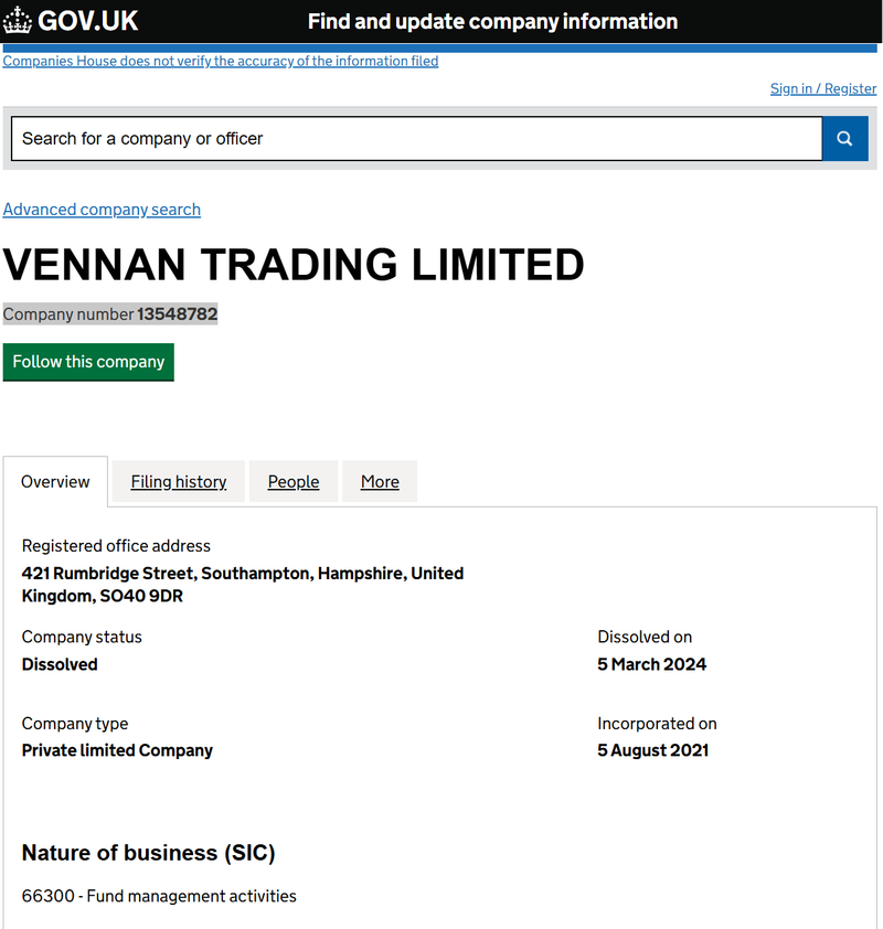 Company number 13548782