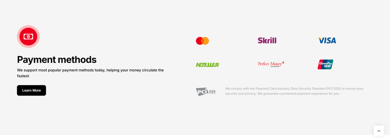 IVY Markets Payment methods