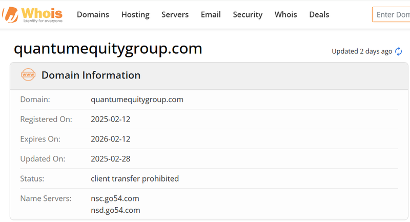 Whois Query Result