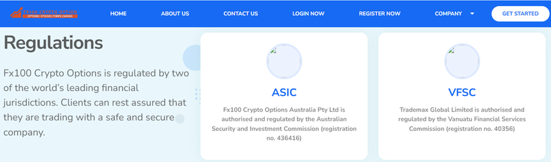 Fx100 Crypto Options