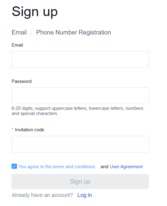 Registrierungsformular