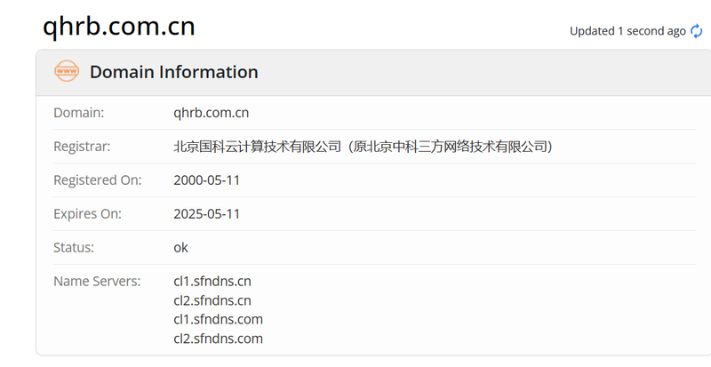 期貨日報網whois.com域名年限數據