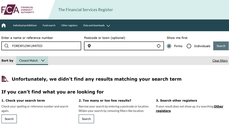FCA search results