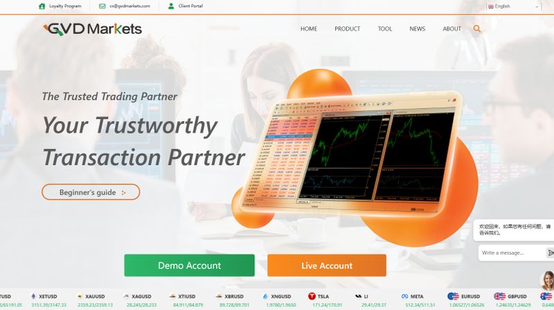 GVD Markets홈페이지