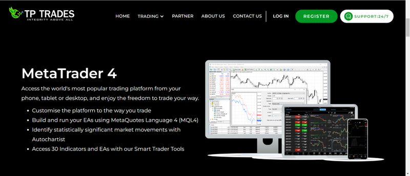 ซอฟต์แวร์การซื้อขายของ TP TRADES