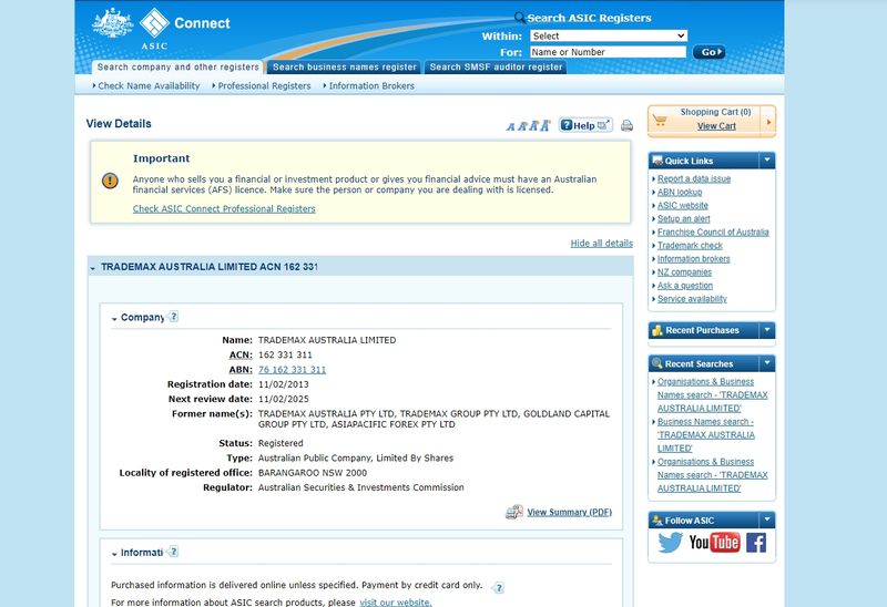 ASIC Regulatory Check