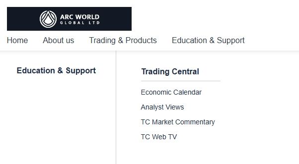 Educational resources on Arc World Global Ltd's website