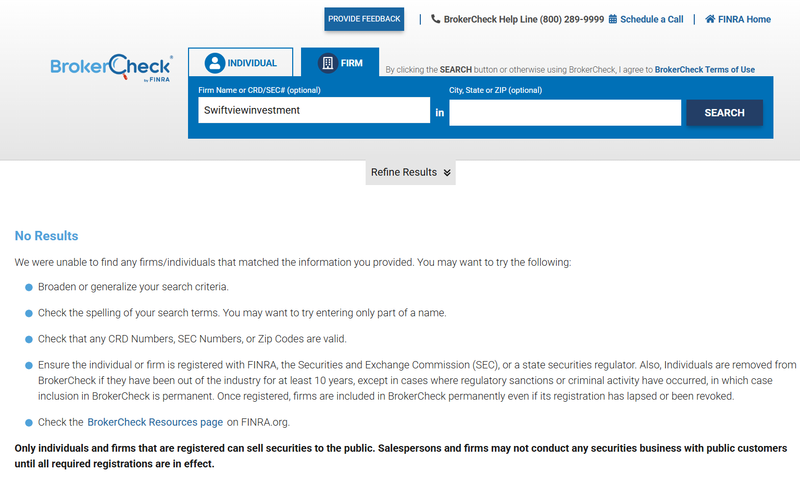 FINRA Query Result