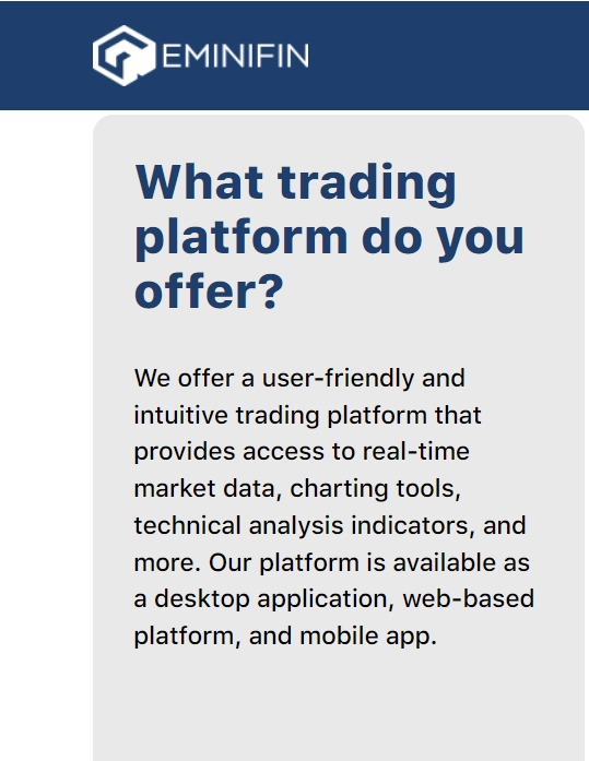 trading platform of Geminifin