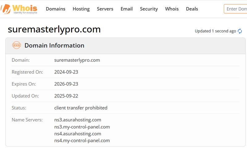 ผลการค้นหา Whois