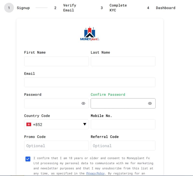 registration form