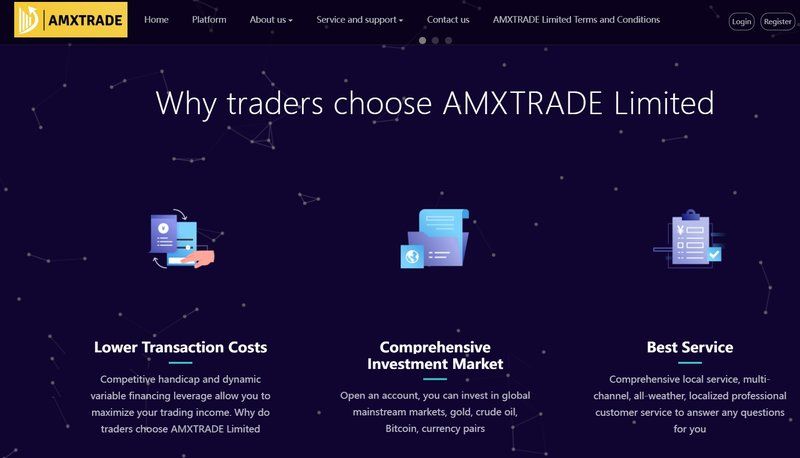 AMXTRADE Limited web design
