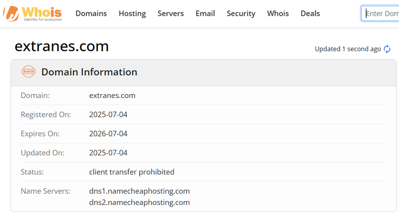 ผลการค้นหา Whois