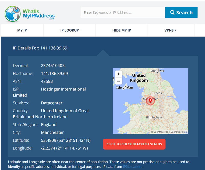 What Is My IP Address Query Result