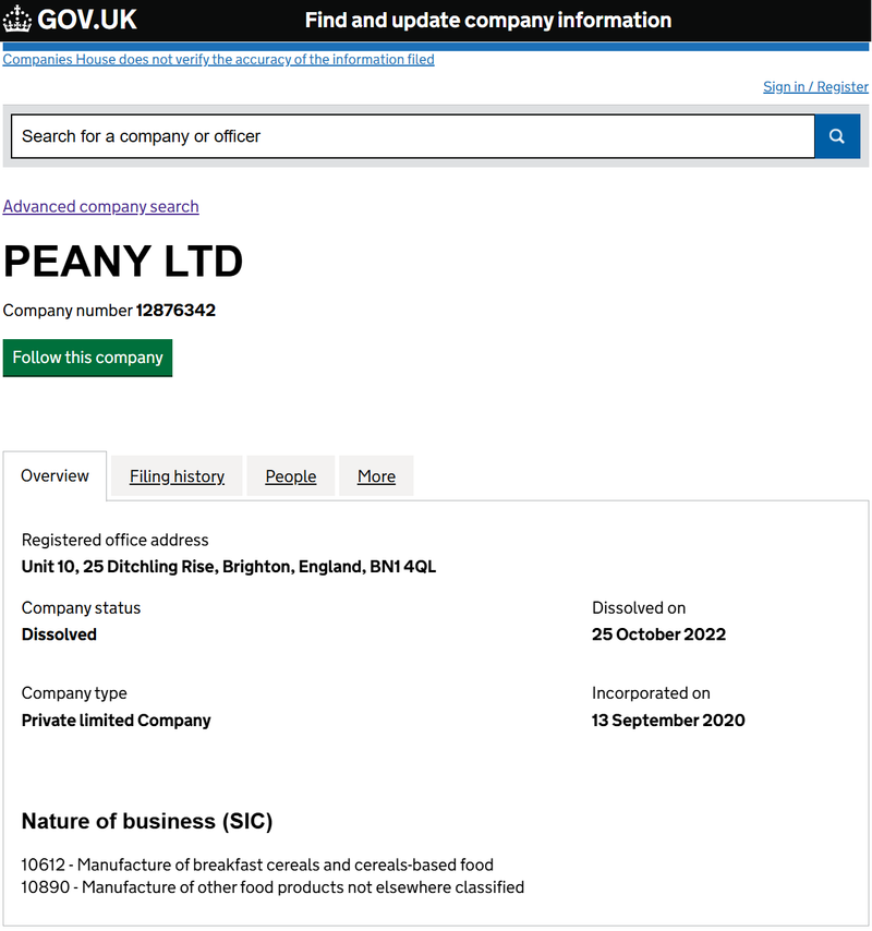 Company number 12876342