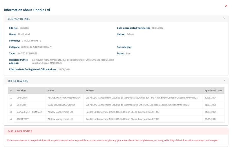 CBRD Query Result