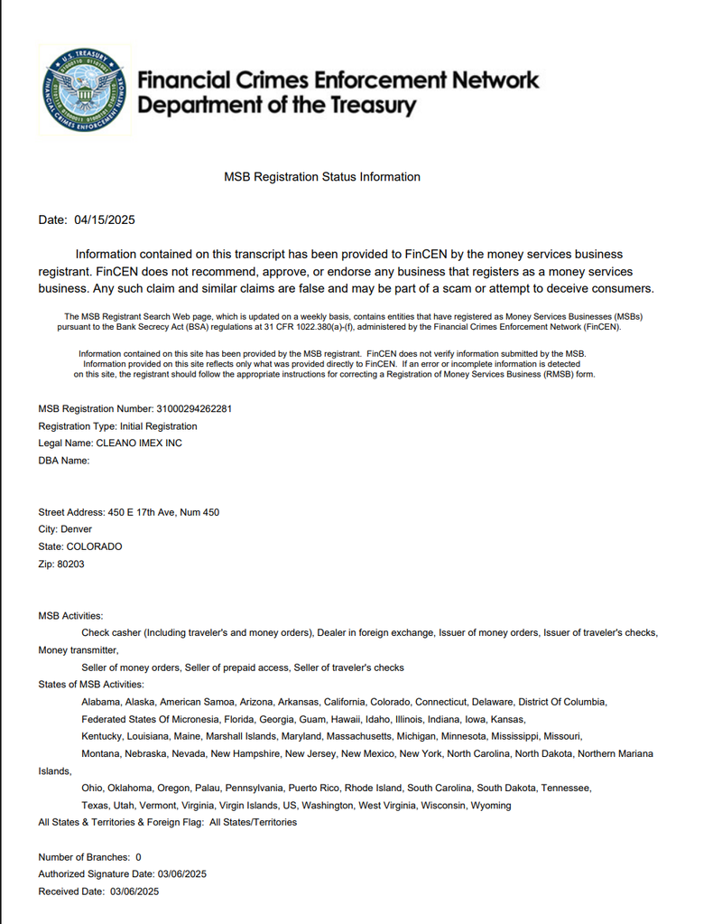 Regulatory Information