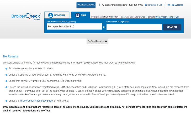 FINRA Query Result