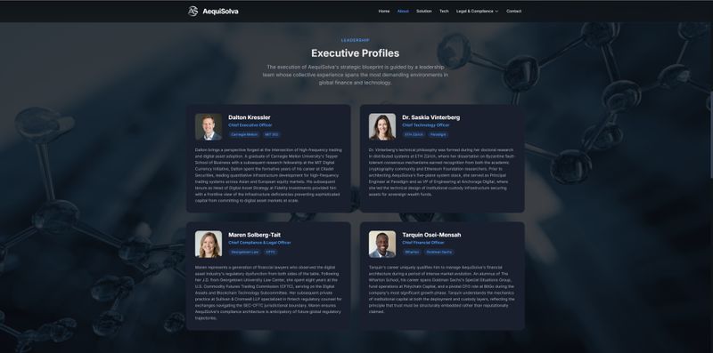 AequiSolva Team Members
