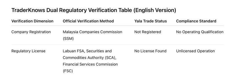 Dual Verification Table