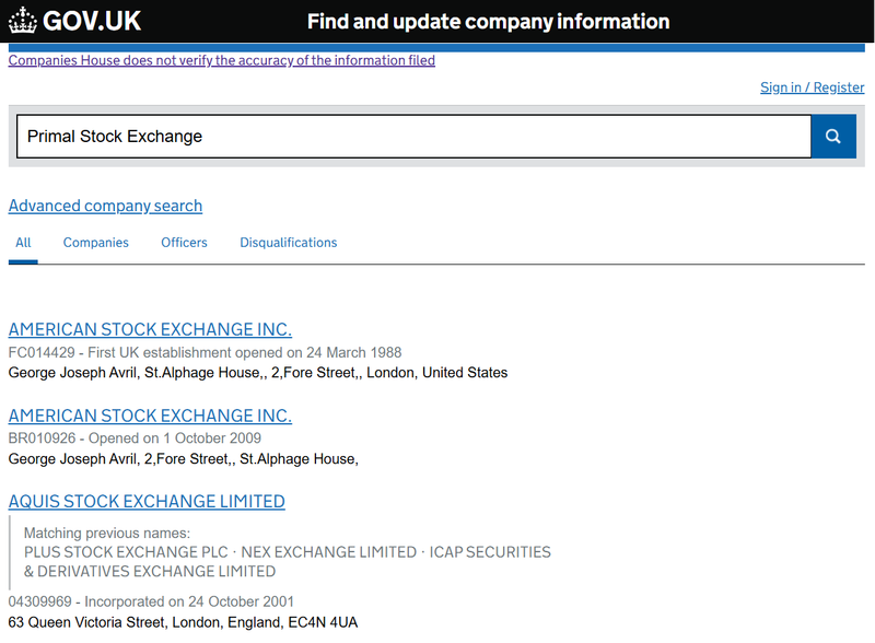 Companies House Query Result