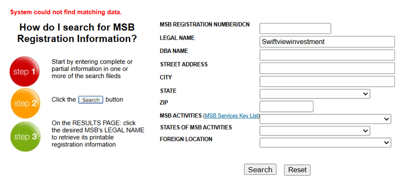 FinCEN Query Result