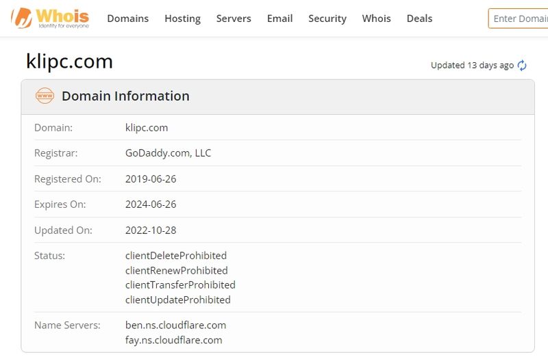 KlipC Whois Registration