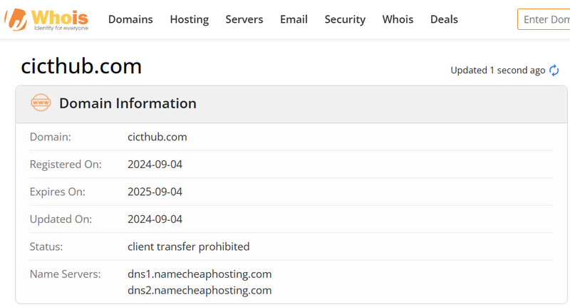 Whois Query Result