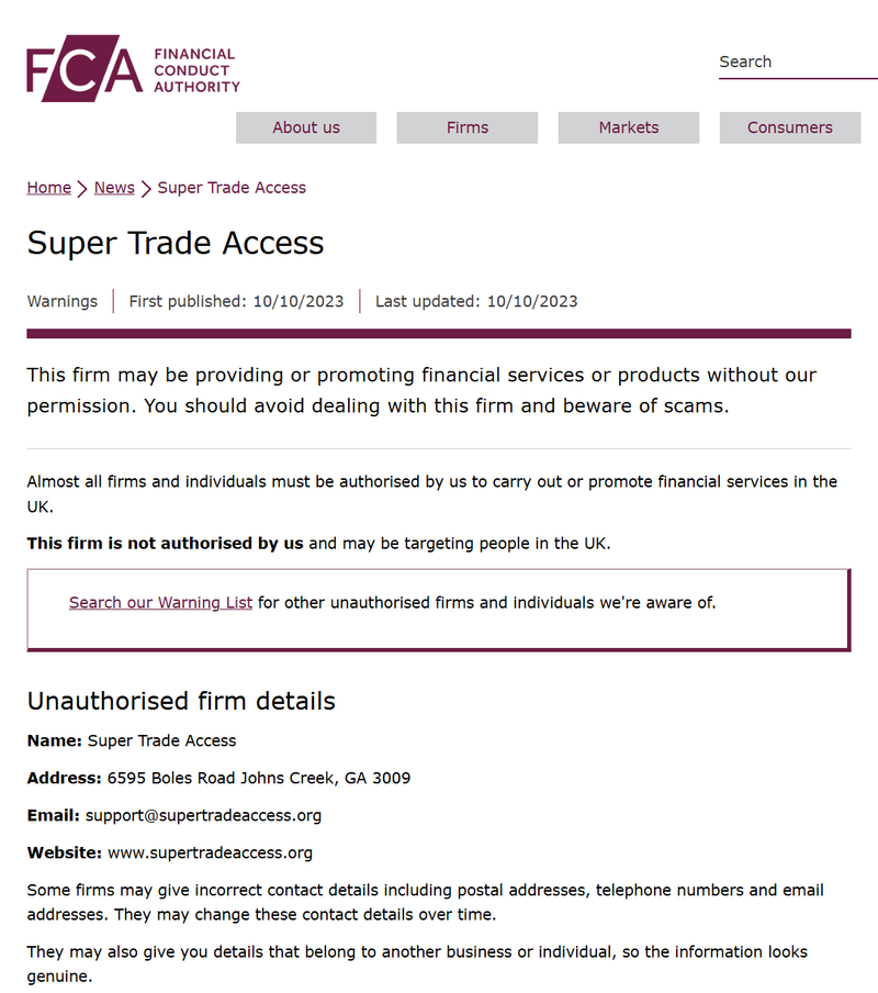 FCA Query Result