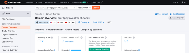 Semrush流量数据