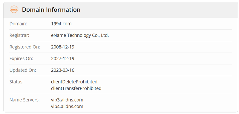 互聯網數據資訊whois.com域名年限數據