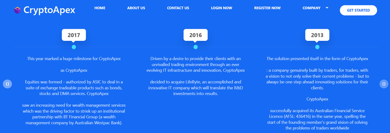 Financial regulation claimed on the website