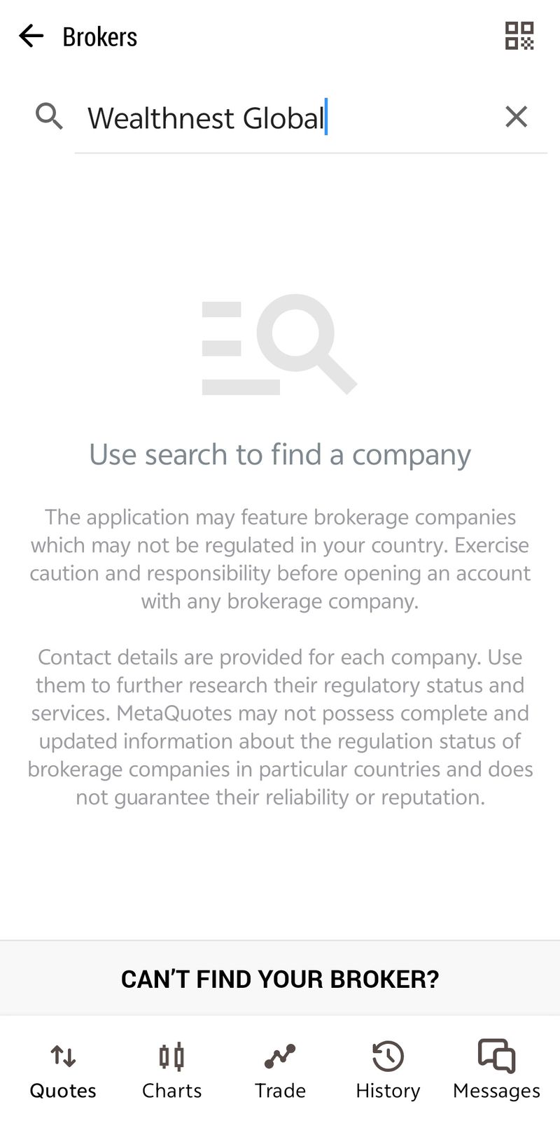 MT5 Query Result
