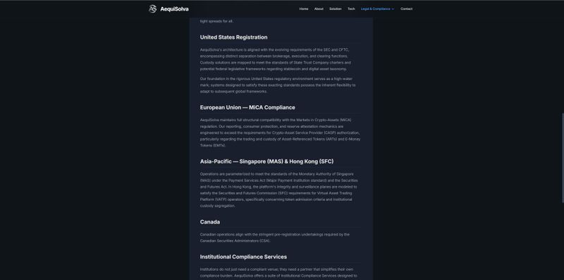 AequiSolva Regulations