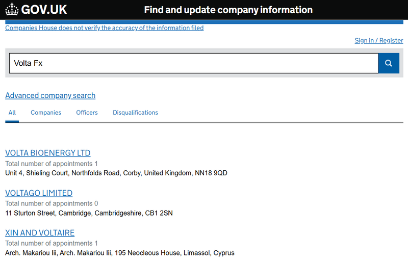 UK Companies House Query Result