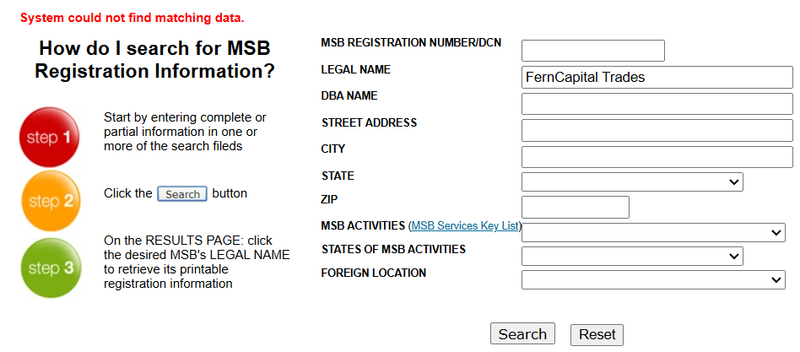 FinCEN Query Result