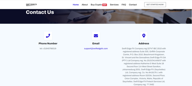 Информация о компании, заявленная платформой