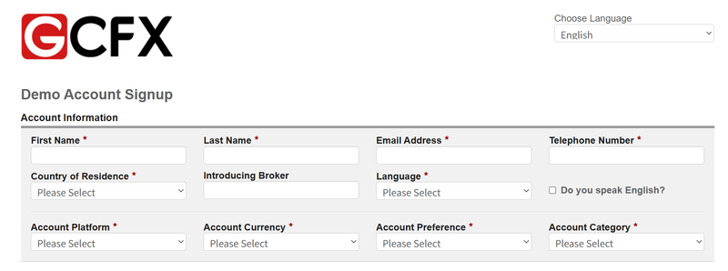 registration form