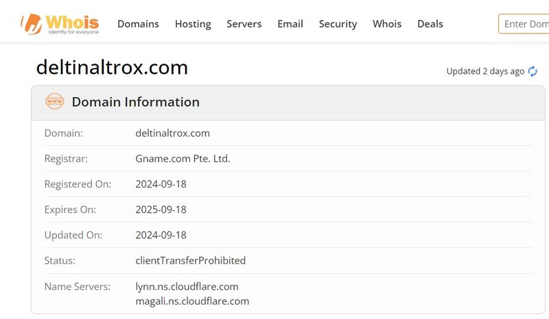 Deltin Altrox Capital's domain time