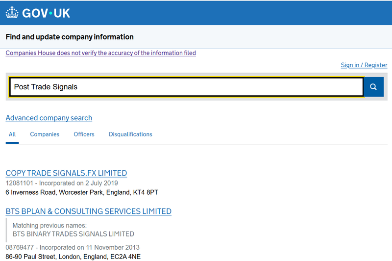 Companies House Query Result