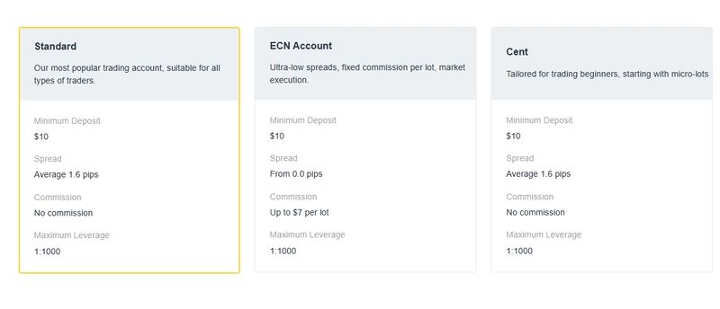 Account types