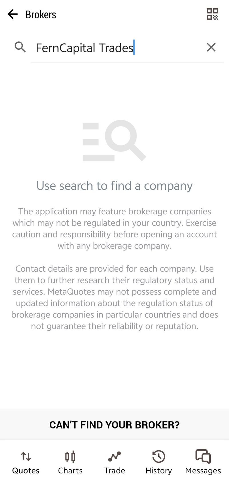 MT5 Query Result