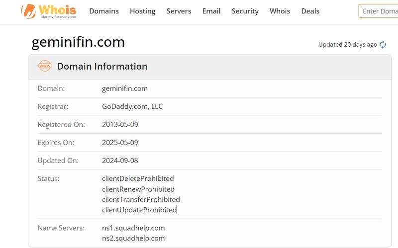 domain time of Geminifin