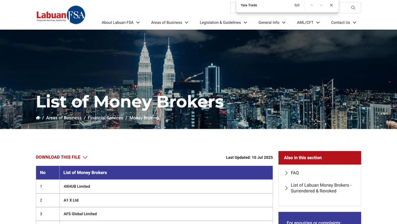 Labuan Financial Services Authority (Labuan FSA)