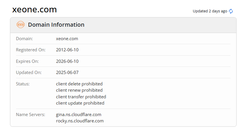 XeOne Whois