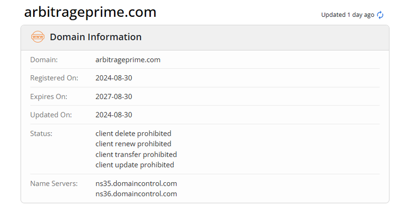Arbitrage Prime Whois